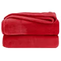 Produktbild: heimtexland Kuscheldecke flauschig Flanell Wohndecke warm Oekotex Tagesdecke Überwurf Sofadecke fusselfrei Fleecedecke Super Soft XXL Decke 220x240 cm Typ380 Rot