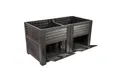 Produktbild: Jelenia Plast Hochbeet Hochbeet mit Stauraum 150 x 76 x 78 cm in Anthrazit