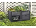 Produktbild: Hochbeet klassisch mit Staufächern 150 x 76 x 78 cm anthrazit