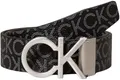 Produktbild: Calvin Klein Herren Gürtel New Mono Belt 3,5 cm Kunstleder, Schwarz (Black Monogram), 90 cm