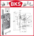 Produktbild: BKS Zimmertür Einsteckschloss 0215 BB 20/ 55/72/8 mm DIN links silber käntig