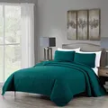 Produktbild: Chezmoi Collection Austin 3-teiliges übergroßes Tagesdecken-Set (Kingsize, Blaugrün)