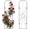 Produktbild: Relaxdays Wandrankgitter 2er Set Stahl Schwarz Wetterfest 140 cm x 38 cm x 1 cm