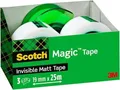 Produktbild: Scotch Klebeband Magic 810 Promotion, 3 Rollen Klebefilm 25m x 19mm + Handabroller gratis (AAMT-3)
