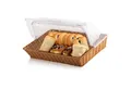 Produktbild: Mahlzeit Brotkorb Rattan, mit Rolltop-Deckel, 53,5 x 33 x 25 cm, geflochtener Korb, Kunststoff