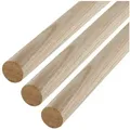 Produktbild: SO-TECH® Kleiderstange Garderobenstange Rundstab Holzstab zum Basteln Ø 30 mm Eiche (Spar-Set, 3 St), Länge: 80 cm braun Ø 3 cm x 80 cm