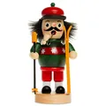 Produktbild: Sikora Räuchermännchen aus Holz Verschiedene Motive Räucherfigur Deko Weihnachtsfigur - RM-B, Farbe/Modell:B10 grün - Skifahrer, Höhe in cm:Höhe ca. 16 cm