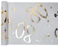 Produktbild: cama24com Tischläufer Vlies Zahl 80 Gold Geburtstag 5m Tischvlies Tischdekoration Deko mit Palandi® Sticker