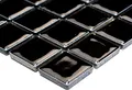 Produktbild: Mosaik Quadrat uni schwarz glänzend Keramik Mosaik, Mosaikstein Format: 25x25x6 mm, Mattengröße: 330x302 mm, 1 Mosaikmatte