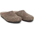 Produktbild: Magicfelt Filz Pantoffeln Aus 100% reiner Wolle, Rutsch- und wasserfeste Sohle, Anatomisch geformt - Braun - 39