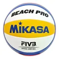 Produktbild: Mikasa Beachvolleyball Beach Classic BV550C Offizieller Spielball weiß blau gelb