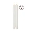 Produktbild: Star Trading LED Stabkerze Flamme Stripe 2er-Set aus Wachs, weiß
