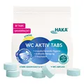 Produktbild: HAKA WC-Tabs, 30 Stück, extra starke Toilettenreinigertabs gegen Kalk & Urinstein, für gründliche WC-Reinigung, umweltfreundlich, unverpackt, frischer Zitronenduft