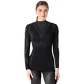 Produktbild: Ladeheid Thermounterwäsche Damen Funktionsunterwäsche Langarm Shirt Thermoaktiv LAGI004 (Schwarz/Graphite, L)