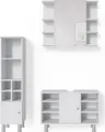 Produktbild: Vicco Badmöbel-Set Fynn, 3 Teile, mit Midischrank Tür klein, Weiß