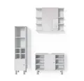 Produktbild: Vicco Badmöbel-Set Fynn, Weiß, 3 Teile, mit Midischrank Tür klein, (3-er Set, 3-St., 3-er Set)