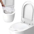 Produktbild: Mobiclinic®, Tragbares Bidet für WC, Intimhygiene, Wochenbett, Hämorrhoiden, Senioren, 4 l Fassungsvermögen, Keine Montage Erforderlich, rutschfeste Unterseite, 41,5 x 35 x 12 cm, Weiß, Hana
