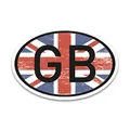 Produktbild: GB Magnet Länderkennzeichen Großbritannien Flagge Vintage - 17,5 x 11,5 cm DIN genormt - PKW LKW Wohnmobil Moped Motorrad Auto - kfz721