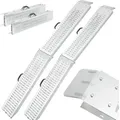 Produktbild: AREBOS 2x Faltbare Auffahrrampen | Max. 400 kg, klappbar, Laderampen/Schienen - Silber