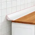 Produktbild: Badewannen-Dichtungsstreifen, Duschdichtungsstreifen, selbstklebendes Dichtungsband, Duschschwelle Wasserbarriere für Waschbecken, Badewanne, Feuchtraumboden (Weiß (2 m))