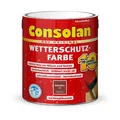 Produktbild: Consolan Wetterschutzfarbe 2,5 l Schwedenrot Deckend Außen Dauer Holzschutz