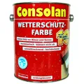 Produktbild: Wetterschutzfarbe Schwedenrot für Gartenzäune Dachrinne Regenrohre Consolan 2,5L