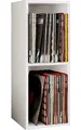 Produktbild: VCM Holz Stand Regal | Regal mit 2 großen Fächer | Maße: H. 72 x B. 34 x T. 30 cm | Platz für 65 Schallplatten | 1 Fester Fachboden - Platto