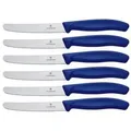 Produktbild: Victorinox | Swiss Classic Tafelmesser-Set | 6-teilig | elegante blaue Griffe | rostfreier Edelstahl | ergonomisches Design | ideal für den Alltag