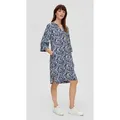 Produktbild: s.Oliver Minikleid Kleid Blusenkleid aus Viskose bunt L (40)