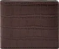 Produktbild: FOSSIL Geldbörse Derrick Bifold With Flip ID Brown Croco dunkelbraun