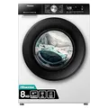 Produktbild: Hisense WF3S8043BW3 Waschmachine mit Dampffunkunktion, 8 kg, 1400 U,min, WIFI, ConnectLife, Power JetWash, Anti-Allergie Programm, Aqua Stop, Auto Wash, Quick Wash, EEK A-30 Prozent