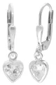 Produktbild: trendor Kinder-Ohrringe 925 Silber Ohrhänger mit Zirkonia liebevoller Ohrschmuck für Mädchen, elegante Gechenkidee und modisches Accessoire 68364