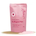Produktbild: Glow25® Collagen Plus Typ Strawberry [450g] - mit Vitamin C, Zink und Biotin