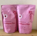 Produktbild: Glow25® Collagen Plus Typ Strawberry 450g mit Vitamin C, Zink und Biotin 2 Stück