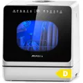 Produktbild: AIRMSEN Mini Geschirrspüler, Tischgeschirrspüler, Mini Spülmaschine mit 8+3 Programmen, 5L Tank, Enthärtungssystem, 1–18 Std Startverzögerung & Kindersicherung