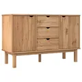 Produktbild: vidaXL Sideboard Schrank Anrichte Beistellschrank Kommode Mehrzweckschrank Standschrank Wohnzimmerschrank 113,5x43x73cm Massivholz Kiefer