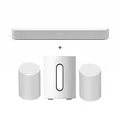 Produktbild: Sonos 5.1 Heimkino Set - mit Beam Gen 2, 2x Era 100 und Sub Mini - Weiß
