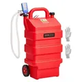 Produktbild: VEVOR Kraftstofftrolley, 60 L, Kraftstoffkanister mit 12 V DC Kraftstofftransferpumpe, 1,2 m Förderschlauch & Auto-Stop-Sensordüse, Tankadapter, geeignet für Diesel & Benzin, rot