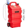 Produktbild: VEVOR Tankwagen 60 Liter Kraftstoff, 1,2 m Umfüllschlauch und Auto-Stop-Sensor-Zapfpistole, Tankadapter, geeignet für Diesel und Benzin, rot