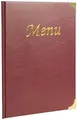 Produktbild: SECURIT - Speisekarte Basic Line - 4 feste, doppelseitige Einleger = 8 DIN A4-Seiten - Für Cafés, Bars, Restaurants - PVC - Bordeauxrot