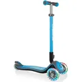 Produktbild: Globber Dreiradscooter ELITE DELUXE LIGHTS, mit Leuchtrollen blau