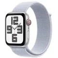 Produktbild: APPLE Watch SE GPS + Cellular 44mm Silver Aluminium Case with Blue Cloud Sport Loop