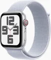 Produktbild: Apple Watch SE 2024 GPS + Cellular 44mm Aluminium mit Sport Loop silber/blaue wolke