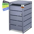Produktbild: Mülltonnenbox, Anthrazit, Metall, 68x116x80 cm, Aufbewahrung & Schutzhüllen
