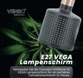 Produktbild: Venso EcoSolutions VEGA E27 Lampenschirm Schwarz, Lampenschirm Metall, Venso Pflanzenlampe, E27 Pflanzenlampe, Lampenschirm E27, Tageslichtlampe für Pflanzen, Pflanzenlicht, LED Zimmerpflanze