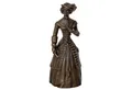 Produktbild: Aubaho Dekoobjekt Bronzeskulptur Tischglocke Glocke Frau im Antik-Stil Bronze Figur Stat