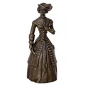 Produktbild: Bronzeskulptur Tischglocke Glocke Frau im Antik-Stil Bronze Figur Statuen 14cm