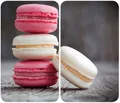 Produktbild: WENKO Herd-Abdeckplatte Universal Modell Macarons, Glas, (Set, 2 tlg), Herdabdeckung für alle Herdarten, kratzfest, mit rutschfesten Füßen