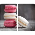 Produktbild: Herdabdeckplatte Universal Macarons 2er Set, Für Alle Herdarten, Mehrfarbig, Gehärtetes Glas Mehrfarbig, Kunststoff (tpe) Hellgrau, Kunststoff Transparent - Mehrfarbig - Wenko