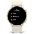 Produktbild: Garmin vívoactive 6 Bone/Lunargold Sportuhr Unisex (Weiß one size Größe) Sportuhren 010-02985-01